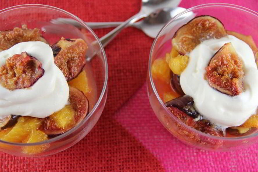 Рецепт запеченный медовый инжир с апельсином и имбирем