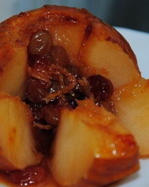 Запеченные яблоки с сахаром