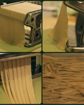 Домашняя пшенично-яичная лапша