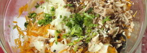 драники из тыквы и картофеля с шампиньонами. Шаг 2