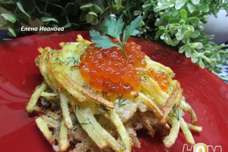 Рецепт драники с красной икрой