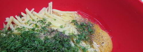 драники с красной икрой. Шаг 4