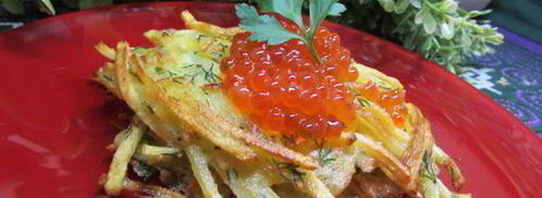 драники с красной икрой. Шаг 8