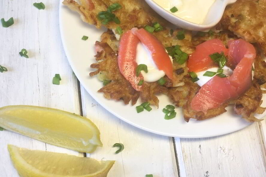 Рецепт драники с лососем