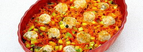 фрикадельки в духовке с кабачками. Шаг 13