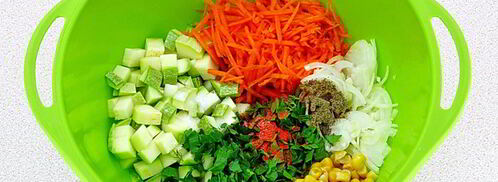 фрикадельки в духовке с кабачками. Шаг 4