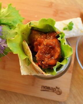 Фрикадельки в лаваше