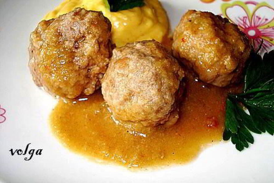 Рецепт фрикадельки в луковом соусе