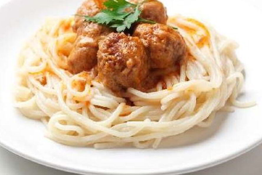 Рецепт макароны с фрикадельками