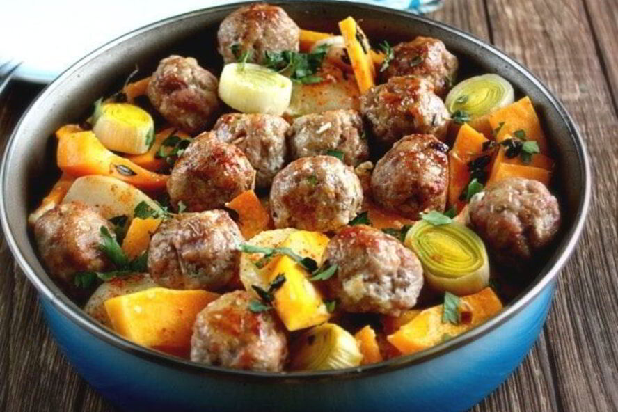 Рецепт сливочная тыква с фрикадельками