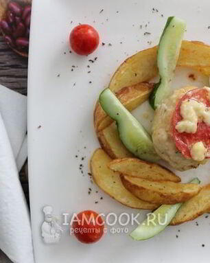 Сливочные фрикадельки с картофелем фри