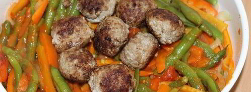 соте со стручковой фасолью и фрикадельками. Шаг 5