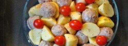 запеченный картофель с фрикадельками. Шаг 5