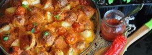 запеченный картофель с фрикадельками. Шаг 8