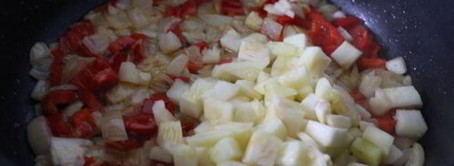 ароматный рис с курицей и овощами в сливках. Шаг 3