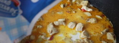 ароматный рис с курицей и овощами в сливках. Шаг 6