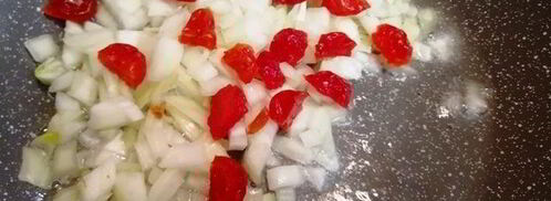 чечевица с лисичками и жареным адыгейским сыром. Шаг 7