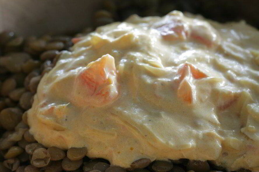 Рецепт чечевица со сливками и имбирем