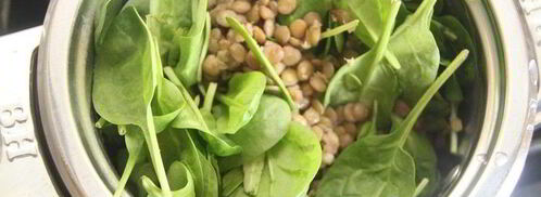 чечевица со свеклой и шпинатом. Шаг 8