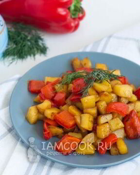 Картофель с болгарским перцем