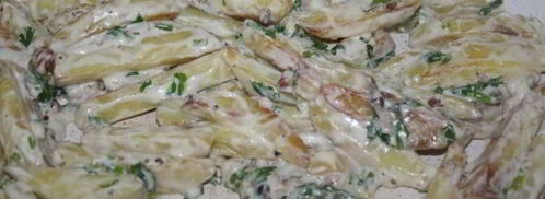 картофель с грецким орехом, кинзой и чесноком. Шаг 6