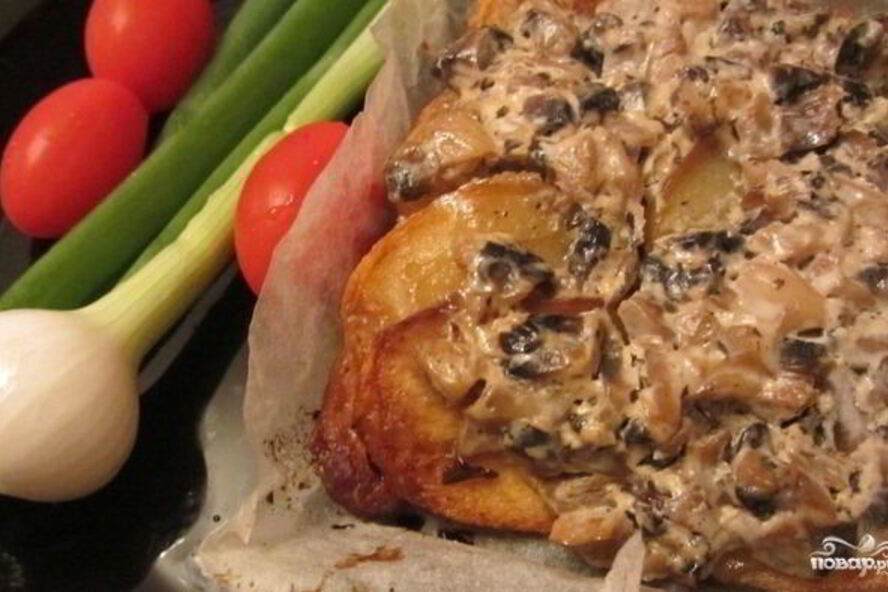 Рецепт картофель с грибами и мясом