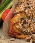 Картофель с грибами и мясом