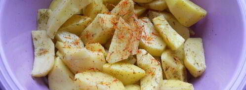 картофель с грибами и сыром сулугуни в мультиварке. Шаг 3