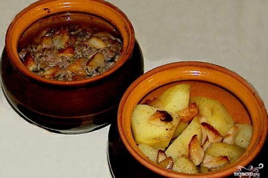 Рецепт картофель с салом в горшочке