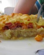 Картофель с сосиской в духовке