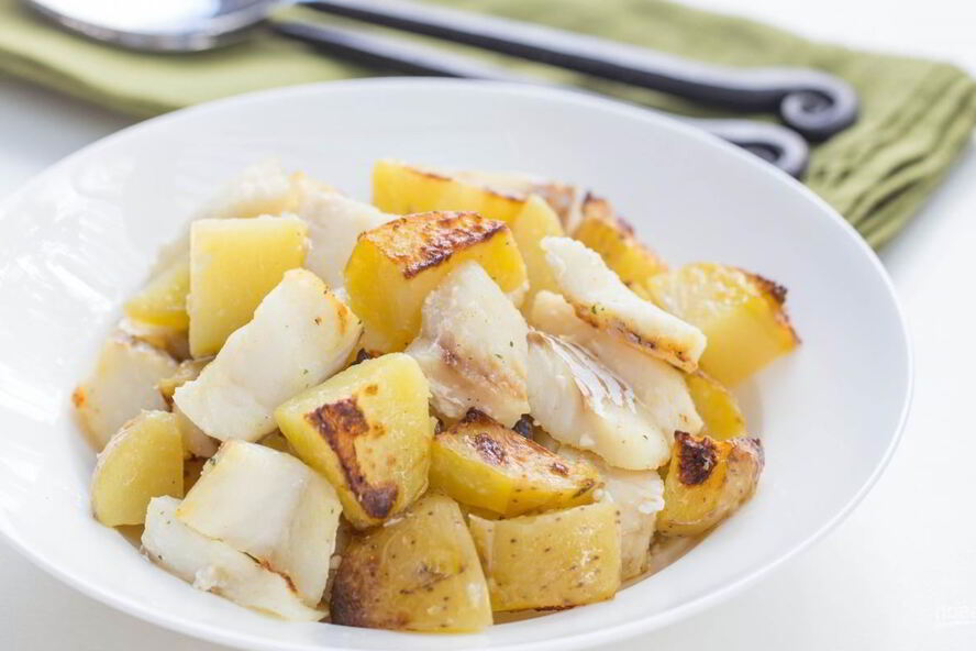 Рецепт картофель с треской