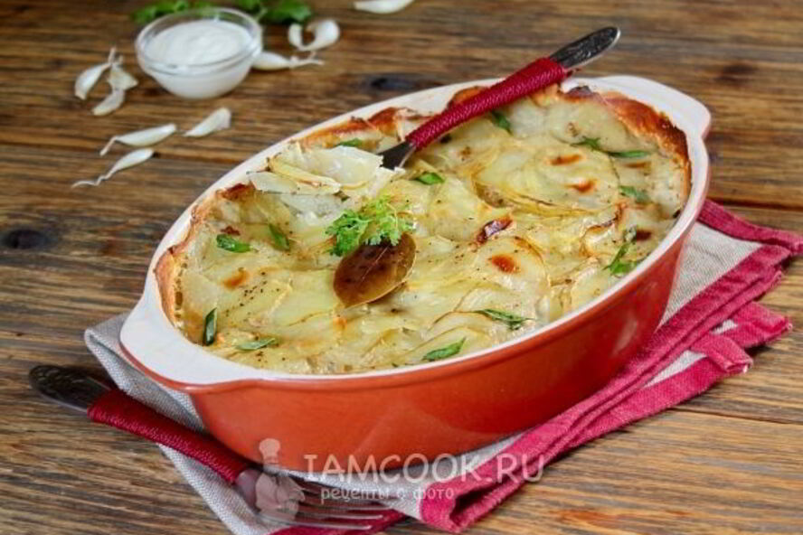 Рецепт картошка с майонезом и чесноком в духовке