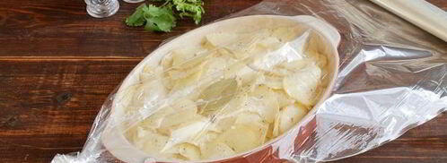 картошка с майонезом и чесноком в духовке. Шаг 8