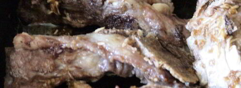 картошка с ребрышками в имбирно-медовой глазури с соусом цацики. Шаг 4