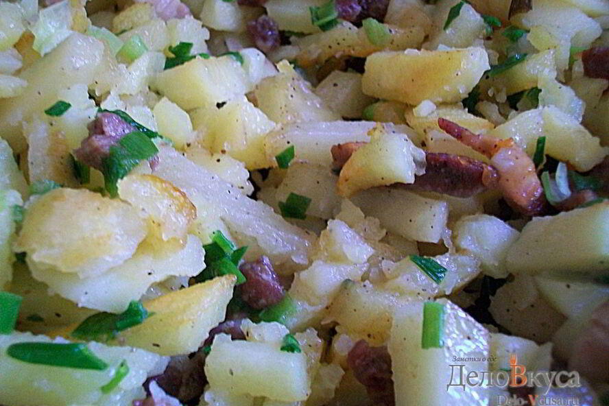 Рецепт картошка жаренная с салом