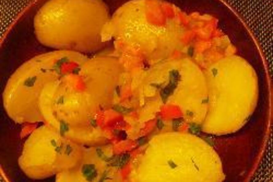 Рецепт отварной картофель с горчичной заправкой