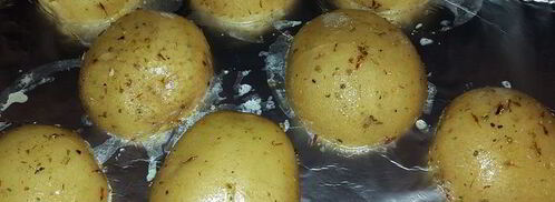 печеный картофель с красной икрой. Шаг 2