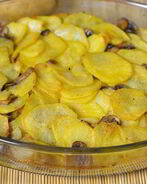 Постный картофель с шампиньонами в духовке