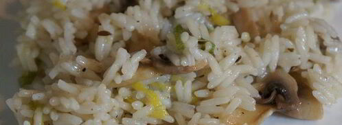 рис басмати с грибами и луком пореем. Шаг 3