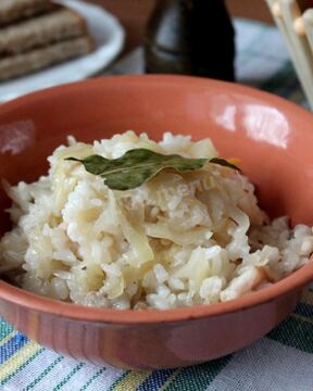 Рис с капустой и мясом