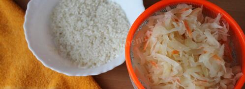 рис с капустой и мясом. Шаг 2