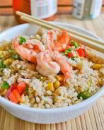 Рис с креветками и болгарским перцем