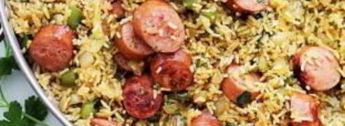 рис с сосиской. Шаг 4