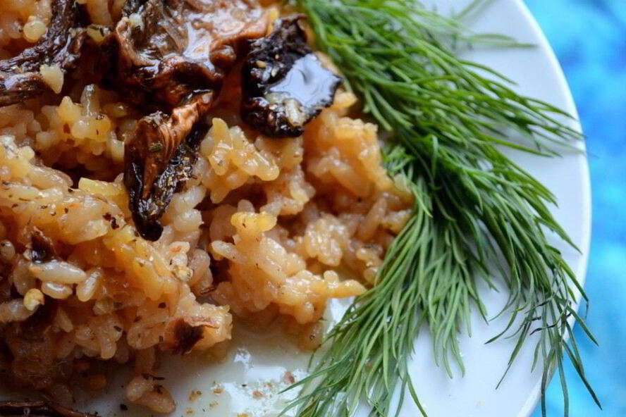 Рецепт рис с сушеными грибами