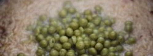 рис с зеленым горошком и миндалем. Шаг 5