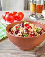 Рис со сладким перцем и фасолью