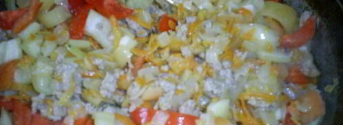 рис, тушенный с мясом и овощами. Шаг 2