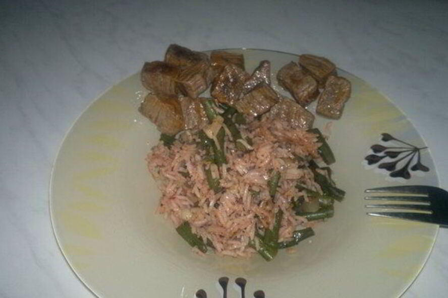 Рецепт тайский рис с мятой и мраморная говядина