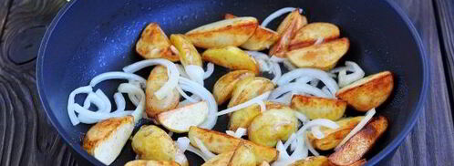 жареная картошка с капустой на сковороде. Шаг 4