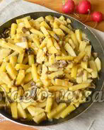Жареная картошка с шампиньонами